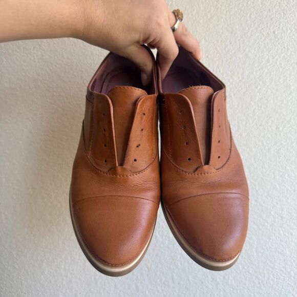 Pikolinos Pyrgos Laceless Slip On Oxford Shoes in Tan Brown Leather size 36 - Picture 3 of 13